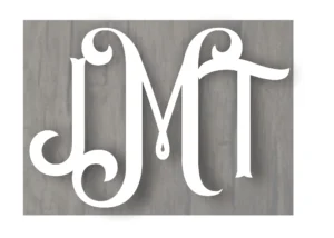 monogram with baskerville bol 3 letters